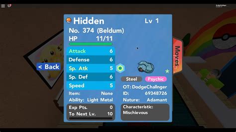 beldum hidden ability.